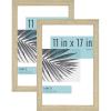 imageMCS Studio Gallery 11x17 Picture Frame Natural Woodgrain Rectangle Photo Frame for Photos Posters ampamp Art Prints 2Pack