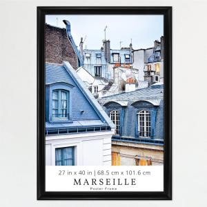 imageMCS Black Marseille Poster Frame 16x24 Inch 16 x 2427 x 40 in