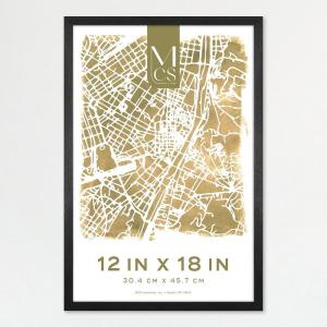 imageMCS Edgeline Metal Poster Frame BackLoading Picture Frame For Wall Art 16 x 24 Inch BrassBlack
