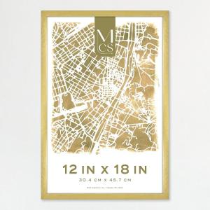imageMCS Edgeline Metal Poster Frame BackLoading Picture Frame For Wall Art 16 x 24 Inch BrassBrass