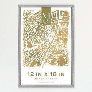 imageMCS Edgeline Metal Poster Frame BackLoading Picture Frame For Wall Art 16 x 24 Inch BrassSilver