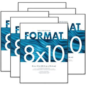 imageMCS Format Picture Frames Gallery Wall Frames White 5 x 7 6PackBlack