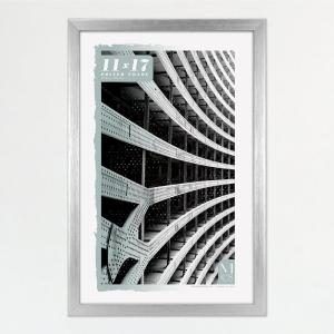 imageMCS Foundation 135x40 Poster Frame Traditional White Vertical ampamp Horizontal Wall Hanging Large Picture Frame for Photos Panoramics Posters ampamp Art Prints 1PackSilver