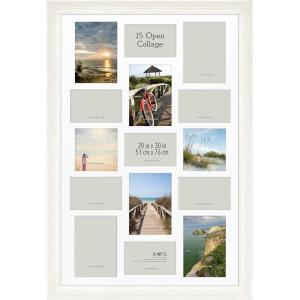 imageMCS Museum Poster Frame 18x24 Medium Oak Woodgrain Vertical ampamp Horizontal Wall Hanging Large Picture Frame for Photos Posters ampamp Art Prints 1PackWoodgrain White