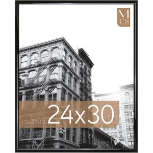 imageMCS Trendsetter 16x24 Poster Frame Black HighGloss Vertical ampamp Horizontal Wall Hanging Large Picture Frame for Photos Posters ampamp Art Prints 1Pack24 x 30 in