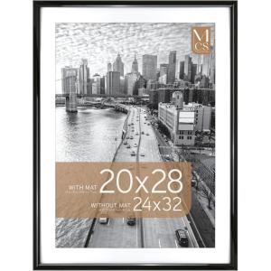 imageMCS Trendsetter 16x24 Poster Frame Black HighGloss Vertical ampamp Horizontal Wall Hanging Large Picture Frame for Photos Posters ampamp Art Prints 1PackTrendsetter  20x28 matted to 24x32