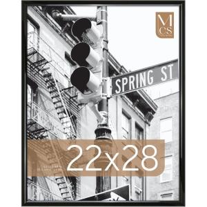 imageMCS Trendsetter 16x24 Poster Frame Black HighGloss Vertical ampamp Horizontal Wall Hanging Large Picture Frame for Photos Posters ampamp Art Prints 1Pack22 x 28 in