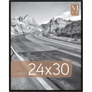imageMCS Trendsetter 16x24 Poster Frame Black HighGloss Vertical ampamp Horizontal Wall Hanging Large Picture Frame for Photos Posters ampamp Art Prints 1PackEverline  24x30