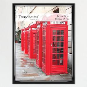 imageMCS Trendsetter 16x24 Poster Frame Black HighGloss Vertical ampamp Horizontal Wall Hanging Large Picture Frame for Photos Posters ampamp Art Prints 1Pack17 x 22 in