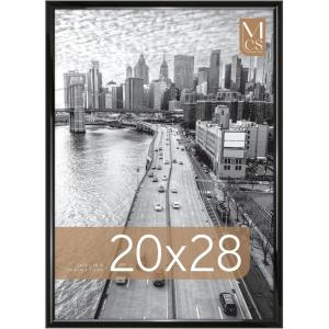 imageMCS Trendsetter 16x24 Poster Frame Black HighGloss Vertical ampamp Horizontal Wall Hanging Large Picture Frame for Photos Posters ampamp Art Prints 1Pack20 x 28 in