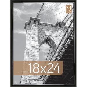 imageMCS Trendsetter 16x24 Poster Frame Black HighGloss Vertical ampamp Horizontal Wall Hanging Large Picture Frame for Photos Posters ampamp Art Prints 1PackTrendsetter  18x24