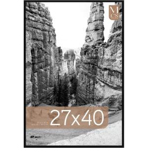 imageMCS Trendsetter 16x24 Poster Frame Black HighGloss Vertical ampamp Horizontal Wall Hanging Large Picture Frame for Photos Posters ampamp Art Prints 1PackEverline  27x40