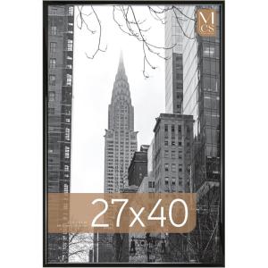 imageMCS Trendsetter 16x24 Poster Frame Black HighGloss Vertical ampamp Horizontal Wall Hanging Large Picture Frame for Photos Posters ampamp Art Prints 1PackTrendsetter  27x40