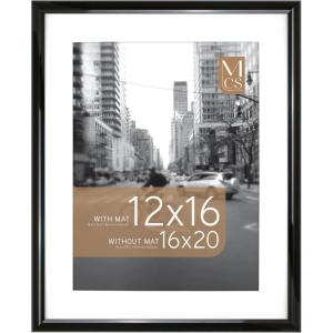 imageMCS Trendsetter 16x24 Poster Frame Black HighGloss Vertical ampamp Horizontal Wall Hanging Large Picture Frame for Photos Posters ampamp Art Prints 1PackTrendsetter  12x16 matted 16x20