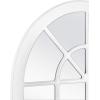 imageMCS Countryside 30x44 Mirror White Arched Windowpane Wall Mirror Home Decor for Bedroom Livingroom ampamp Entry