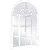 imageMCS Countryside 30x44 Mirror White Arched Windowpane Wall Mirror Home Decor for Bedroom Livingroom ampamp Entry