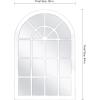 imageMCS Countryside 30x44 Mirror White Arched Windowpane Wall Mirror Home Decor for Bedroom Livingroom ampamp Entry