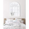 imageMCS Countryside 30x44 Mirror White Arched Windowpane Wall Mirror Home Decor for Bedroom Livingroom ampamp Entry