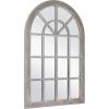 imageMCS Countryside Arched Windowpane Wall Gray 24x36 Inch Overall Size MirrorGrey