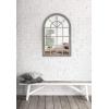 imageMCS Countryside Arched Windowpane Wall Gray 24x36 Inch Overall Size MirrorGrey