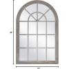 imageMCS Countryside Arched Windowpane Wall Gray 24x36 Inch Overall Size MirrorGrey