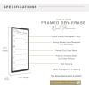 imageMCS Dry Erase Calander 30x30 Walnut Framed Monthly Calendar for the Wall Stay Organized with Family Planner for Appointments Sports Events ampamp MoreBlack