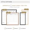 imageMCS Dry Erase Calander 30x30 Walnut Framed Monthly Calendar for the Wall Stay Organized with Family Planner for Appointments Sports Events ampamp MoreBlack