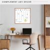 imageMCS Dry Erase Calander 30x30 Walnut Framed Monthly Calendar for the Wall Stay Organized with Family Planner for Appointments Sports Events ampamp MoreBrown