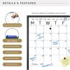 imageMCS Dry Erase Weekly Planner 11x24 Natural Framed Calander Whiteboard for Wall Plan Your Week with Family Weekly Planner for Dinners Sports Events ampamp MoreBlack