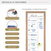 imageMCS Dry Erase Weekly Planner 11x24 Natural Framed Calander Whiteboard for Wall Plan Your Week with Family Weekly Planner for Dinners Sports Events ampamp MoreWalnut