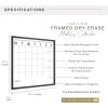 imageMCS Dry Erase Weekly Planner 11x24 Natural Framed Calander Whiteboard for Wall Plan Your Week with Family Weekly Planner for Dinners Sports Events ampamp MoreBlack