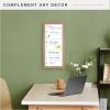 imageMCS Dry Erase Weekly Planner 11x24 Natural Framed Calander Whiteboard for Wall Plan Your Week with Family Weekly Planner for Dinners Sports Events ampamp MoreWalnut