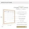 imageMCS Dry Erase Weekly Planner 11x24 Natural Framed Calander Whiteboard for Wall Plan Your Week with Family Weekly Planner for Dinners Sports Events ampamp MoreNatural
