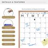 imageMCS Dry Erase Weekly Planner 11x24 Natural Framed Calander Whiteboard for Wall Plan Your Week with Family Weekly Planner for Dinners Sports Events ampamp MoreWalnut