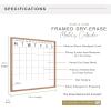 imageMCS Dry Erase Weekly Planner 11x24 Natural Framed Calander Whiteboard for Wall Plan Your Week with Family Weekly Planner for Dinners Sports Events ampamp MoreWalnut