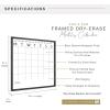 imageMCS Dry Erase Weekly Planner 11x24 Natural Framed Calander Whiteboard for Wall Plan Your Week with Family Weekly Planner for Dinners Sports Events ampamp MoreBlack