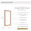 imageMCS Dry Erase Weekly Planner 11x24 Natural Framed Calander Whiteboard for Wall Plan Your Week with Family Weekly Planner for Dinners Sports Events ampamp MoreWalnut