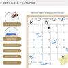 imageMCS Dry Erase Weekly Planner 11x24 Natural Framed Calander Whiteboard for Wall Plan Your Week with Family Weekly Planner for Dinners Sports Events ampamp MoreNatural