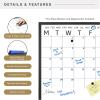imageMCS Dry Erase Weekly Planner 11x24 Natural Framed Calander Whiteboard for Wall Plan Your Week with Family Weekly Planner for Dinners Sports Events ampamp MoreBlack