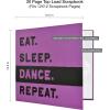imageMCS Expandable 10Page Sports Scrapbook Album with 12 x 12 Inch Pages 135 x 125 Inch Dance Purple
