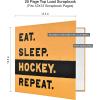 imageMCS Expandable 10Page Sports Scrapbook Album with 12 x 12 Inch Pages 135 x 125 Inch Hockey