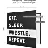 imageMCS Expandable 10Page Sports Scrapbook Album with 12 x 12 Inch Pages 135 x 125 Inch Wrestle