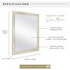 imageMCS Ezra 2466x6866 Large Floor Mirror White Woodgrain ampamp Beveled Mirror Vertical ampamp Horizontal Wall Hanging Mirror for Bathroom Bedroom ampamp LivingroomNatural Woodgrain
