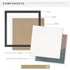 imageMCS Gallery Wooden Frame for Canvas Art Boards Photos and more Black 12x12 Inch
