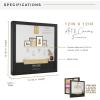 imageMCS Gallery Wooden Frame for Canvas Art Boards Photos and more Black 12x12 Inch