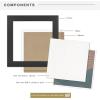 imageMCS Gallery Wooden Picture Frame for Canvas Art Boards Photos and more Black 6x6 Inch