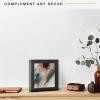 imageMCS Gallery Wooden Picture Frame for Canvas Art Boards Photos and more Black 6x6 Inch