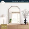 imageMCS Master ampamp Co 24x36 Mirror with Black Woodgrain Solid Wood Frame Arched Wall Hanging Large Mirror for Bathroom Bedroom ampamp LivingroomGray Wood Grain
