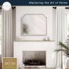 imageMCS Master ampamp Co 24x36 Mirror with Black Woodgrain Solid Wood Frame Arched Wall Hanging Large Mirror for Bathroom Bedroom ampamp LivingroomGray Wood Grain