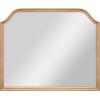imageMCS Master ampamp Co 24x36 Mirror with Black Woodgrain Solid Wood Frame Arched Wall Hanging Large Mirror for Bathroom Bedroom ampamp LivingroomNatural Wood Grain